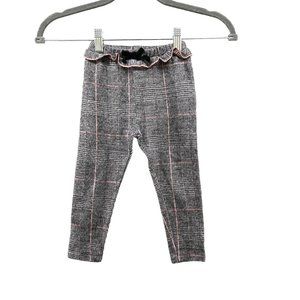 Zara Girls 2-3‎ Years (98 cm) Ruffle Knit Winter Leggings Pants Plaid Pull On